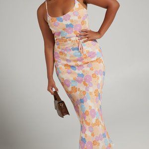 Charlie Holiday Floral Midi Slip Dress